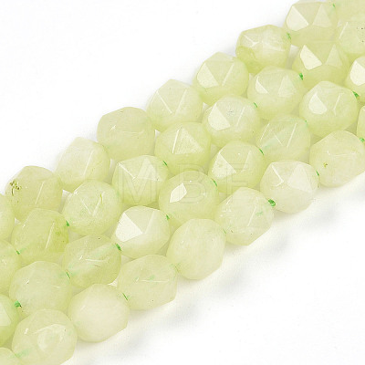 Dyed Natural White Jade Beads Strands G-T139-8mm-46K-1