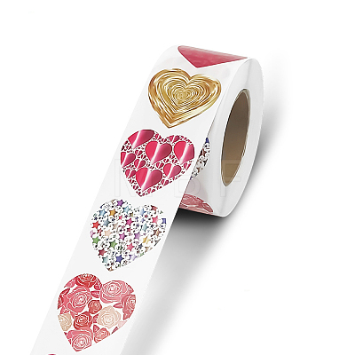 8 Styles Valentine's Day Stickers Roll PW-WG62715-01-1