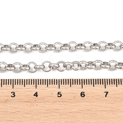 5MM 304 Stainless Steel Rolo Chain Necklaces for Men Women NJEW-H093-07B-P-1