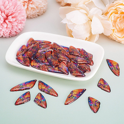 Transparent Resin Wing Pendants Set RESI-TAC0021-01D-1