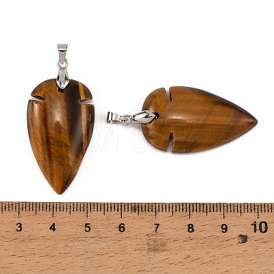 Natural Tiger Eye Pendants G-H359-04P-06-1