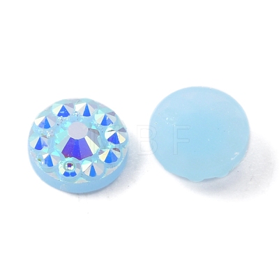 Opaque Resin Cabochons CRES-WH0010-018H-1