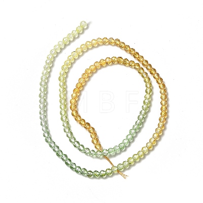 Transparent Gradient Color Glass Beads Strands X1-GLAA-H021-01B-15-1