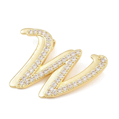 Brass Micro Pave Clear Cubic Zirconia Pendants CU-CBA8481-01G-W-1