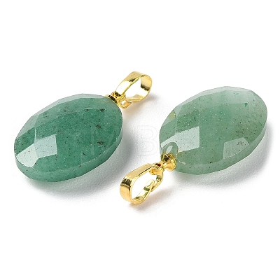 Natural Green Aventurine Pendants G-E603-03G-03-1