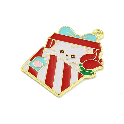 Valentine's Day Alloy Enamel Pendants ENAM-Z015-03G-02-1