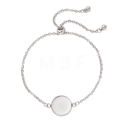 304 Stainless Steel Cable Chain Slider Bracelet Making BJEW-JB12959-03-1
