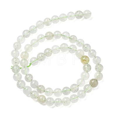 Natural Green Beryl Beads Strands G-F787-01-6mm-1