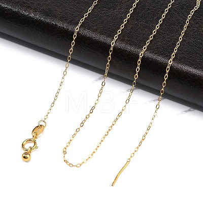 925 Sterling Silver Cable Chain Adjustable Slider Necklaces for Women NJEW-U030-01G-01-1