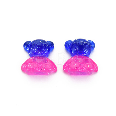Transparent Two-Tone Resin Cabochons CRES-S308-059-1