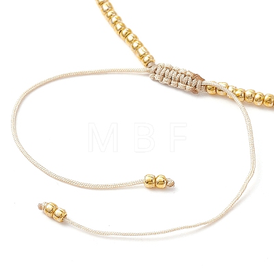 Natural Pearl & Seed Braided Bead Bracelets BJEW-JB09722-05-1