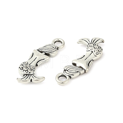 Tibetan Style Alloy Mermaid Pendants TIBEP-5402-AS-LF-1