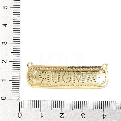 Rack Plating Brass Pave Cubic Zirconia Pendants KK-M282-34G-1