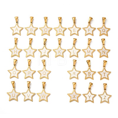304 Stainless Steel Enamel Pendants STAS-I353-04G-1