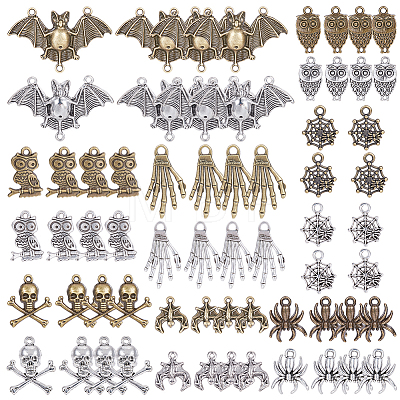 Halloween Jewelry Tibetan Style Pendants TIBEP-SC0001-20-1