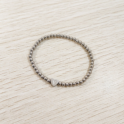 304 Stainless Steel Beads Stretch Bracelets for Women FS-WGC4F34-22-1