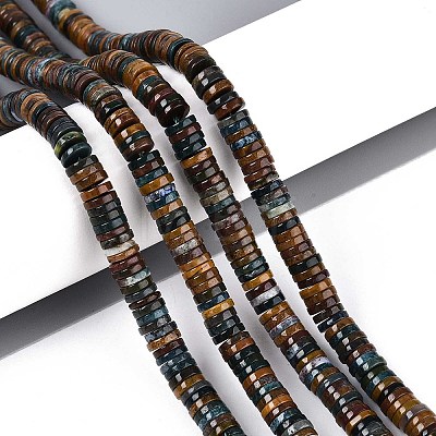 Natural Ocean Jasper Beads Strands G-T142-6mm-08-1