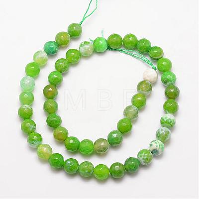 Natural Agate Bead Strands G-K166-07F-8mm-1