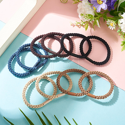 10Pcs 5 Colors Polyester Hair Accessories OHAR-TAD0001-04-1
