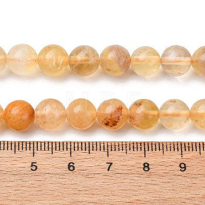 Natural Yellow Fluorite Beads Strands X-G-K340-A03-02A-1