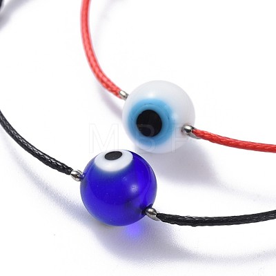 Adjustable Korean Waxed Polyester Cord Bracelet Sets BJEW-JB04467-1