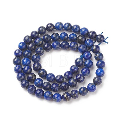 Natural Lapis Lazuli Beads Strands G-G423-6mm-A-1