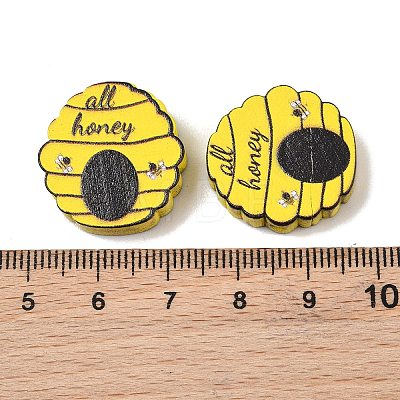 Printed Schima Wood Beads WD-CBA91F0-02-1