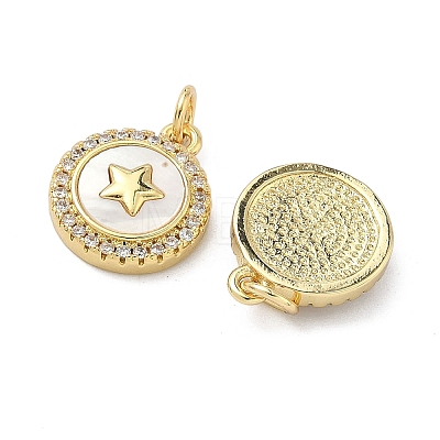 Brass Micro Pave Cubic Zirconia Pendants KK-A282-01G-01-1