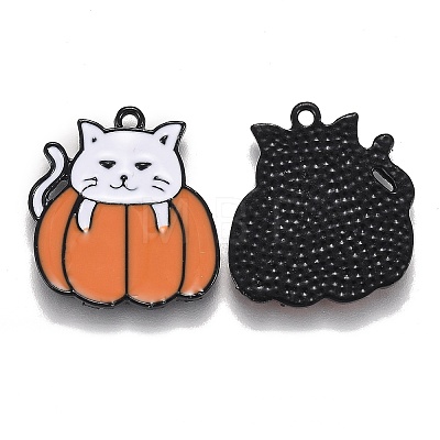 Autumn Theme Alloy Enamel Pendants X-ENAM-J649-06B-02-1