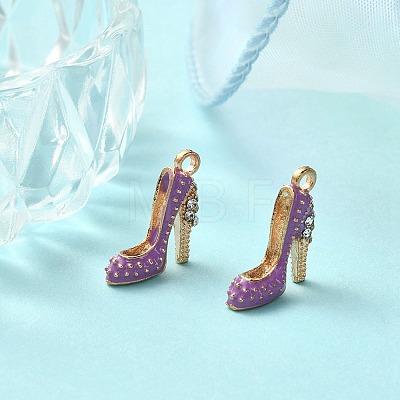 2Pcs Alloy Enamel Stilettos Pendants ENAM-YW0002-30C-1