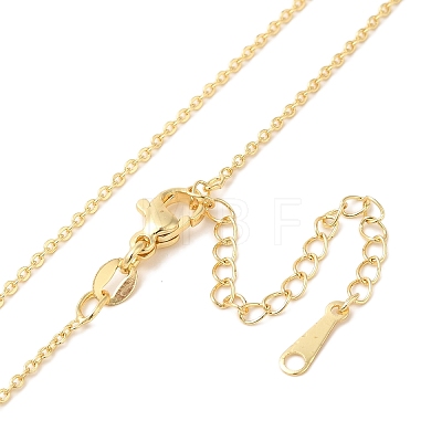 Brass Cable Chain Necklaces NJEW-B119-08G-1