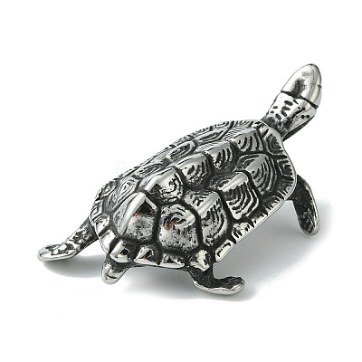 Retro 304 Stainless Steel Tortoise Figurines STAS-G331-02AS-1