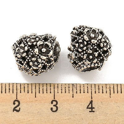 Rack Plating Alloy European Beads FIND-B034-30AS-1