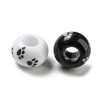 Printed Acrylic Beads OACR-E031-04A-1