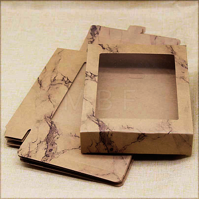 Marble Texture Pattern Paper Gift Boxes X-CON-WH0072-15A-1