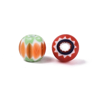 Handmade Millefiori Glass Round Beads LA-N002-10-1