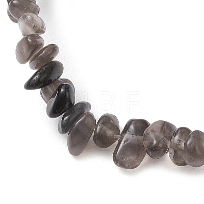 Natural Ice Obsidian Anklets AJEW-AN00592-08-1