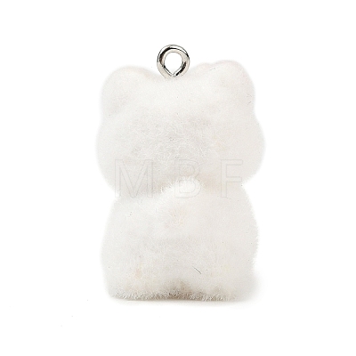Flocking Opaque Resin Pendants RESI-I353-02P-01-1