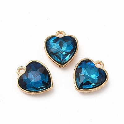 Faceted Glass Rhinestone Pendants GLAA-I051-B14-1