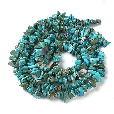 Natural Turquoise Chip Beads Strands G-D093-A01-1