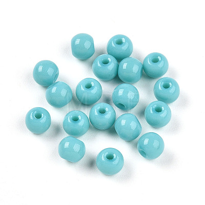 Opaque Solid Color Glass Beads GLAA-N007-4mm-A03-1