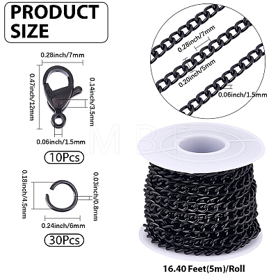 1Roll Aluminium Curb Chains CHA-BM0001-04-1