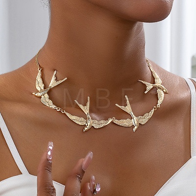 Alloy Link Chain Necklaces WG26FD1-01-1