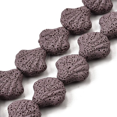 Dyed Natural Lava Rock Beads Strands G-A264-A04-01E-1