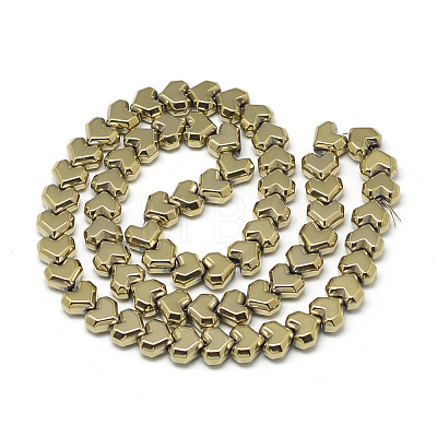 Electroplate Non-magnetic Synthetic Hematite Beads Strands G-T057-10G-1