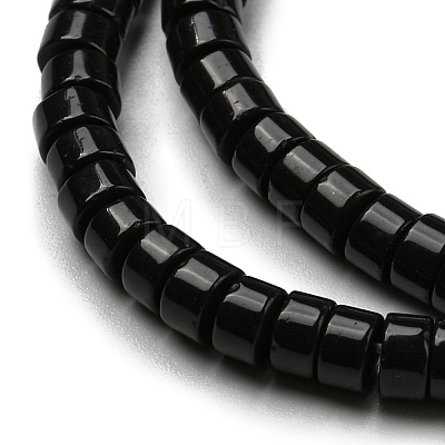 Natural Black Stone Beads Strands G-F631-A14-01-1