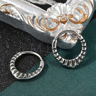 316 Surgical Stainless Steel Hoop Earrings EJEW-G416-29AS-1