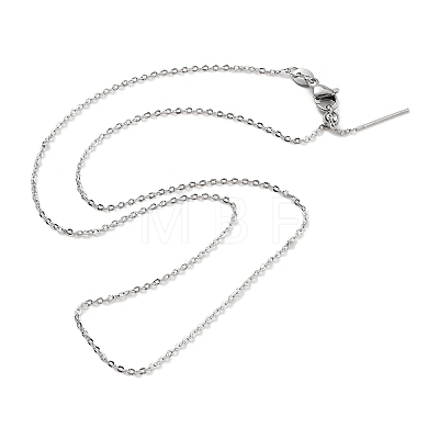 Ion Plating(IP) Adjustable 304 Stainless Steel Dapped Chain Necklaces NJEW-K270-05P-1