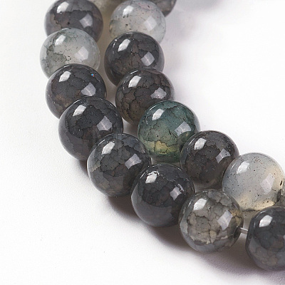 Crackle Glass Beads Strands CCG-L002-B-25-1