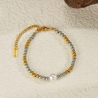 304 Stainless Steel Beaded Bracelets for Women ED3331-1
